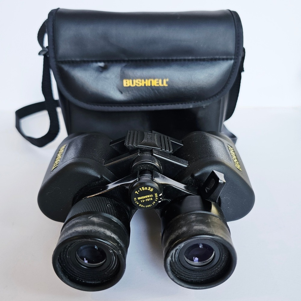 Bushnell Powerview 7-15x35 Zoom Binoculars 13-7016 Black with Case Outdoor Gear